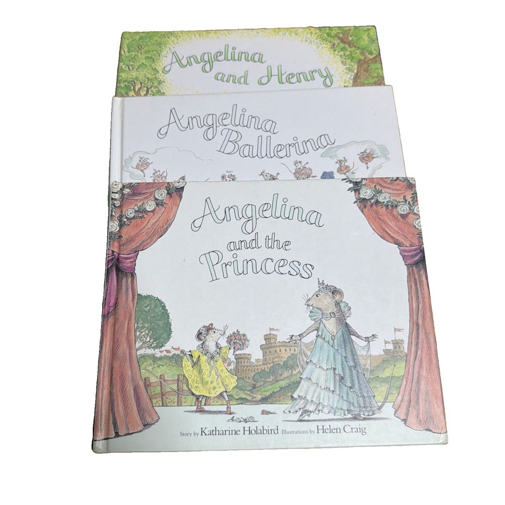 Angelina Ballerina / And Henry / And The Princess Lot Of 3 Holabird Craig